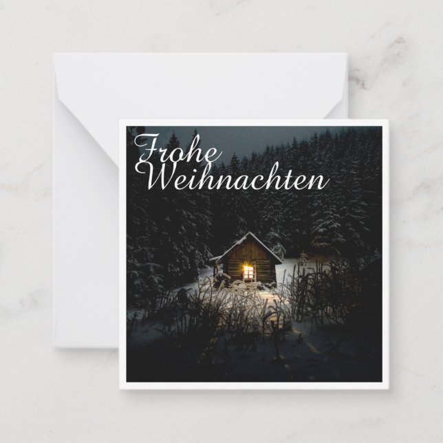Weihnachtsgrüße mit Hexenhaus Note Card (Front)