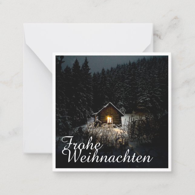 Weihnachtsgrüße mit Hexenhaus Note Card (Front)