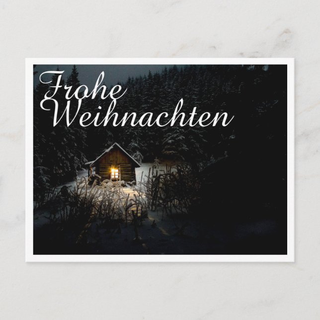 Weihnachtsgrüße mit Hexenhaus Postcard (Front)