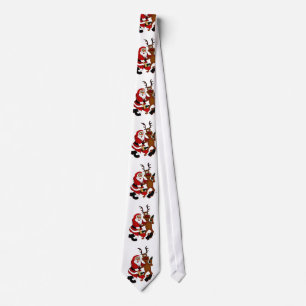 Weihnachtsmann mit Elch Tie