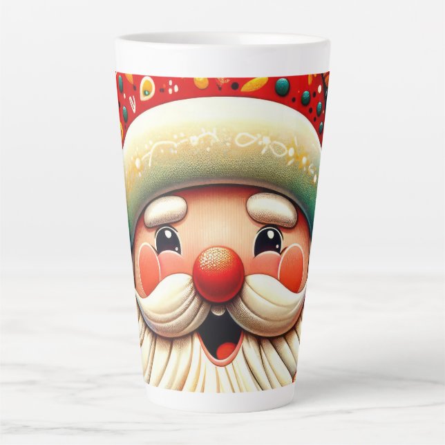 Weihnachtsmann Papai Noel Baba Saint Nicholas Kris Latte Mug (Front)