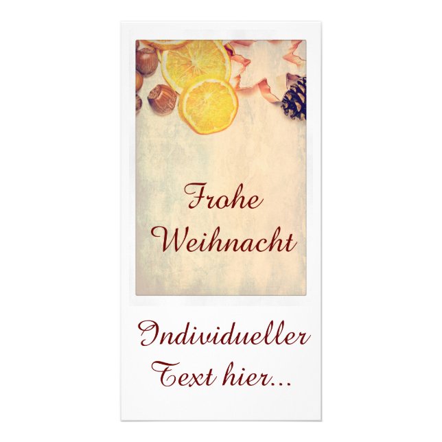 Weihnachtsmotiv  mit Früchten... Card (Front)