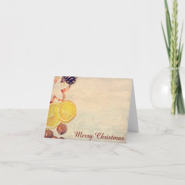 Weihnachtsmotiv  mit Früchten... Holiday Card (Front)