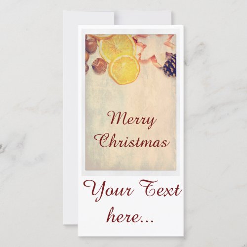 Weihnachtsmotiv  mit Frchten Holiday Card