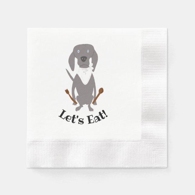Weim Chef Weimaraner Grey Ghost Dog Cook Napkins (Front)