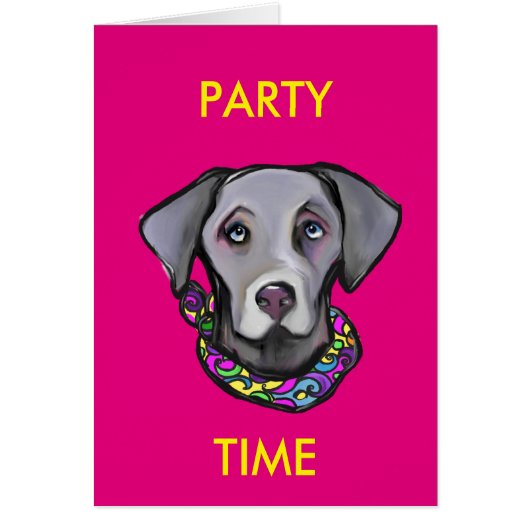 WEIMARANA MARDI GRAS CARDS (Front)