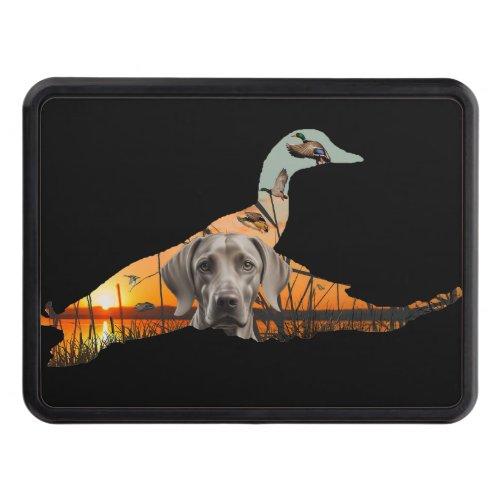 Weimaraner and Duck Hitch Cover