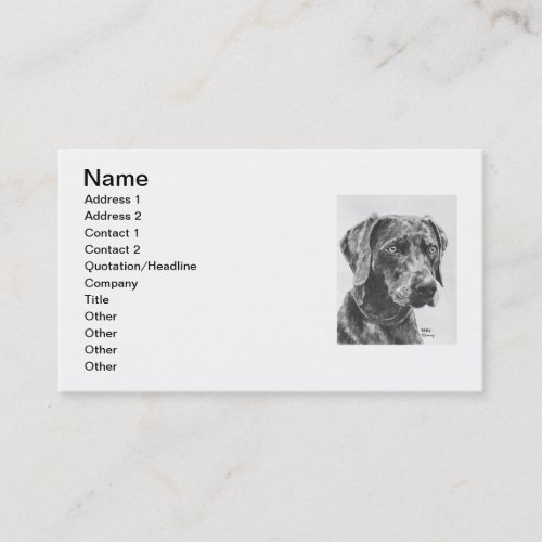 Weimaraner Art Business Card Template