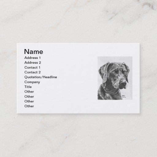 Customizable Weimaraner Art Business Card Template