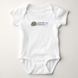 weimaraner baby bodysuit