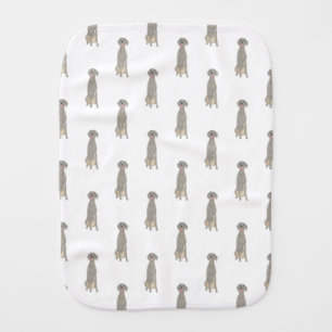 Weimaraner Baby Burp Cloth