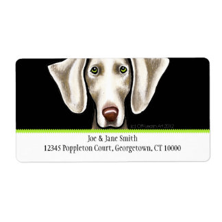 Weimaraner Black n Olive Traditional Label