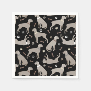 Weimaraner Bones and Paws Napkins