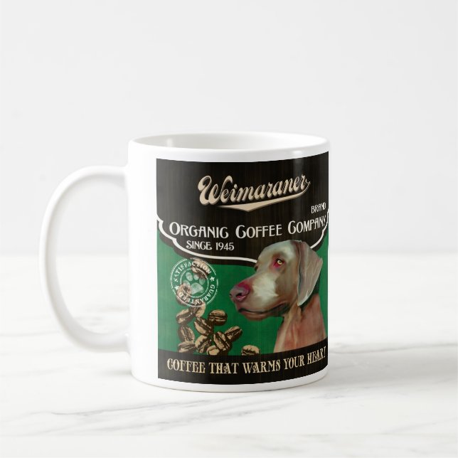 Weimaraner Brand – Organic Coffee Company Mug (Left)