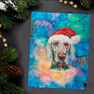 Weimaraner Breed Dog Christmas Jigsaw Puzzle