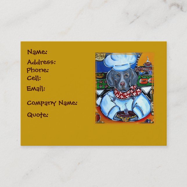 Weimaraner Business Card (Front)