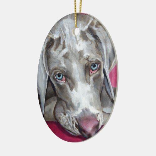 Weimaraner Ceramic Ornament