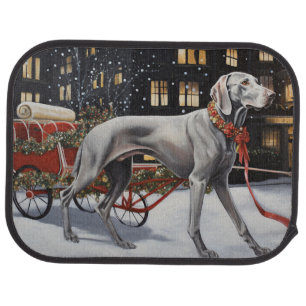 Weimaraner Christmas Festive Season Car Floor Mat