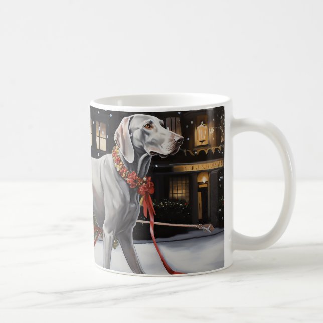 Weimaraner Christmas Festive Season Coffee Mug (Right)