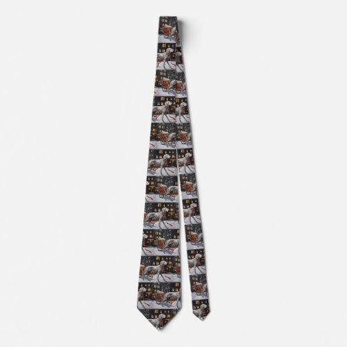 Weimaraner Christmas Festive Season Neck Tie