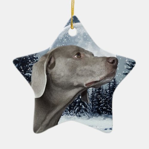 Weimaraner Christmas Ornament