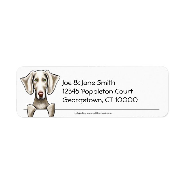 Weimaraner Clean and Simple Label (Front)