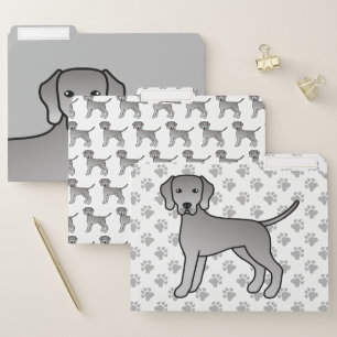 Weimaraner Cute Cartoon Dog File Folder