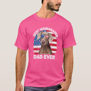 Weimaraner Dad American Flag Weim Weimaraner Dog T-Shirt