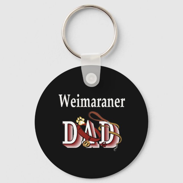 weimaraner dad Keychain (Front)