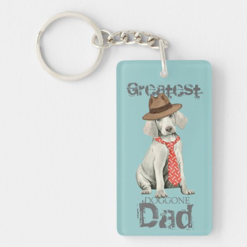 Weimaraner Dad Keychain