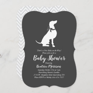 Weimaraner Dog Baby Shower Gender Neutral Invitation