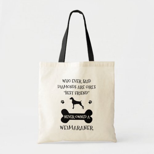 Weimaraner dog best friend tote bag