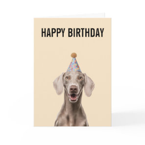 Weimaraner Dog Birthday Celebration Card