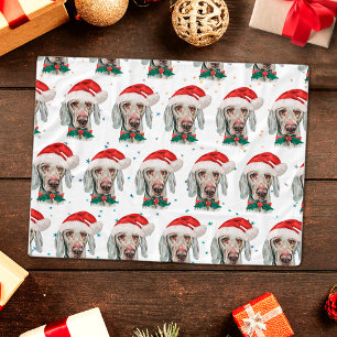 Weimaraner Dog Breed Christmas Stars Fleece Blanket