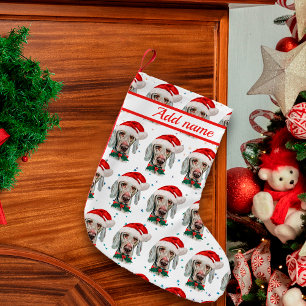 Weimaraner Dog Breed Christmas Stars Small Christmas Stocking