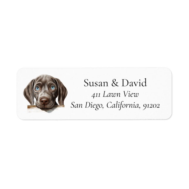Weimaraner Dog Breed Pet Lovers Label (Front)