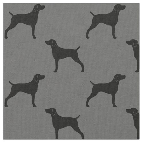 Weimaraner Dog Breed Silhouettes Patterned Fabric
