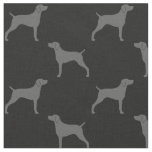 Weimaraner Dog Breed Silhouettes Patterned Fabric