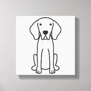 Weimaraner Dog Cartoon Canvas Print