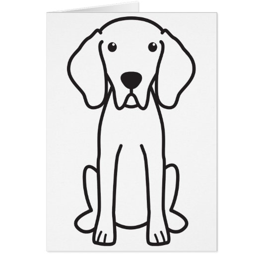 Weimaraner Dog Cartoon Cards (Front)