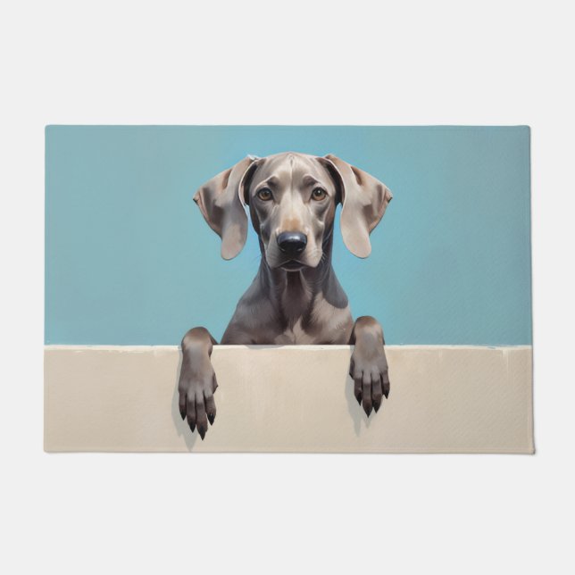 Weimaraner Dog Doormat Art (Front)