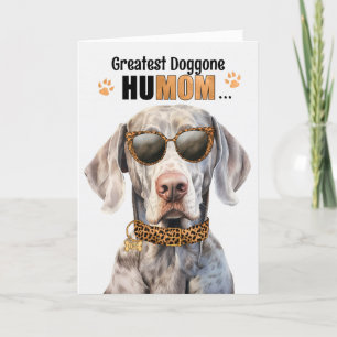 Weimaraner Dog Greatest HuMOM Mother's Day Holiday Card