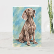 Weimaraner Dog Greeting Card