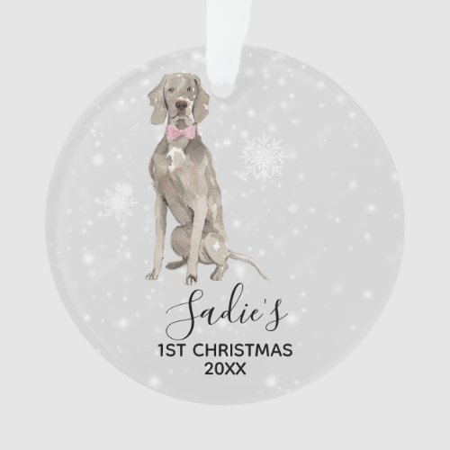 Weimaraner Dog Holiday Christmas Ornament