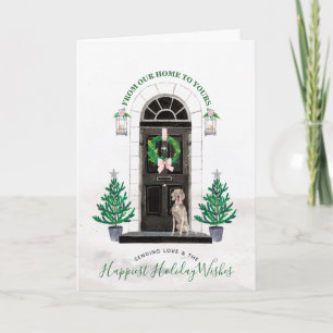 Weimaraner Dog Home for the Holidays Christmas Holiday Card
