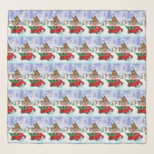 Weimaraner Dog In Christmas Delivery Truck Snow Scarf