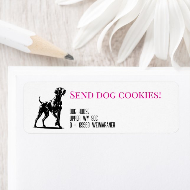 Weimaraner Dog  Label (Insitu)