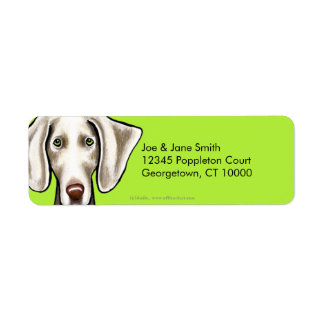 Weimaraner Dog Olive Label