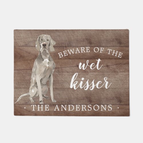 Weimaraner Dog Personalized Door Mat