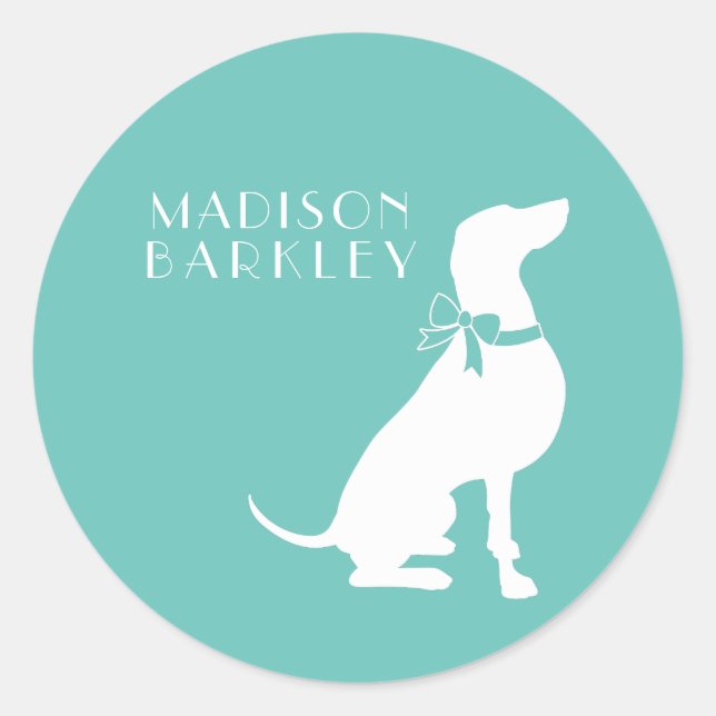 Weimaraner Dog Puppy Classic Round Sticker (Front)
